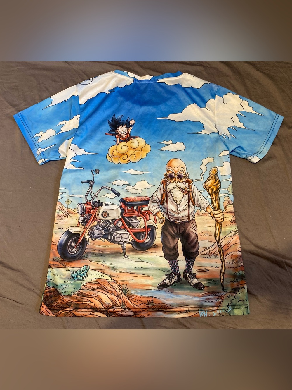 Dragon Ball Goku Master Roshi all-over print anime t-shirt, size small - Picture 3 of 3